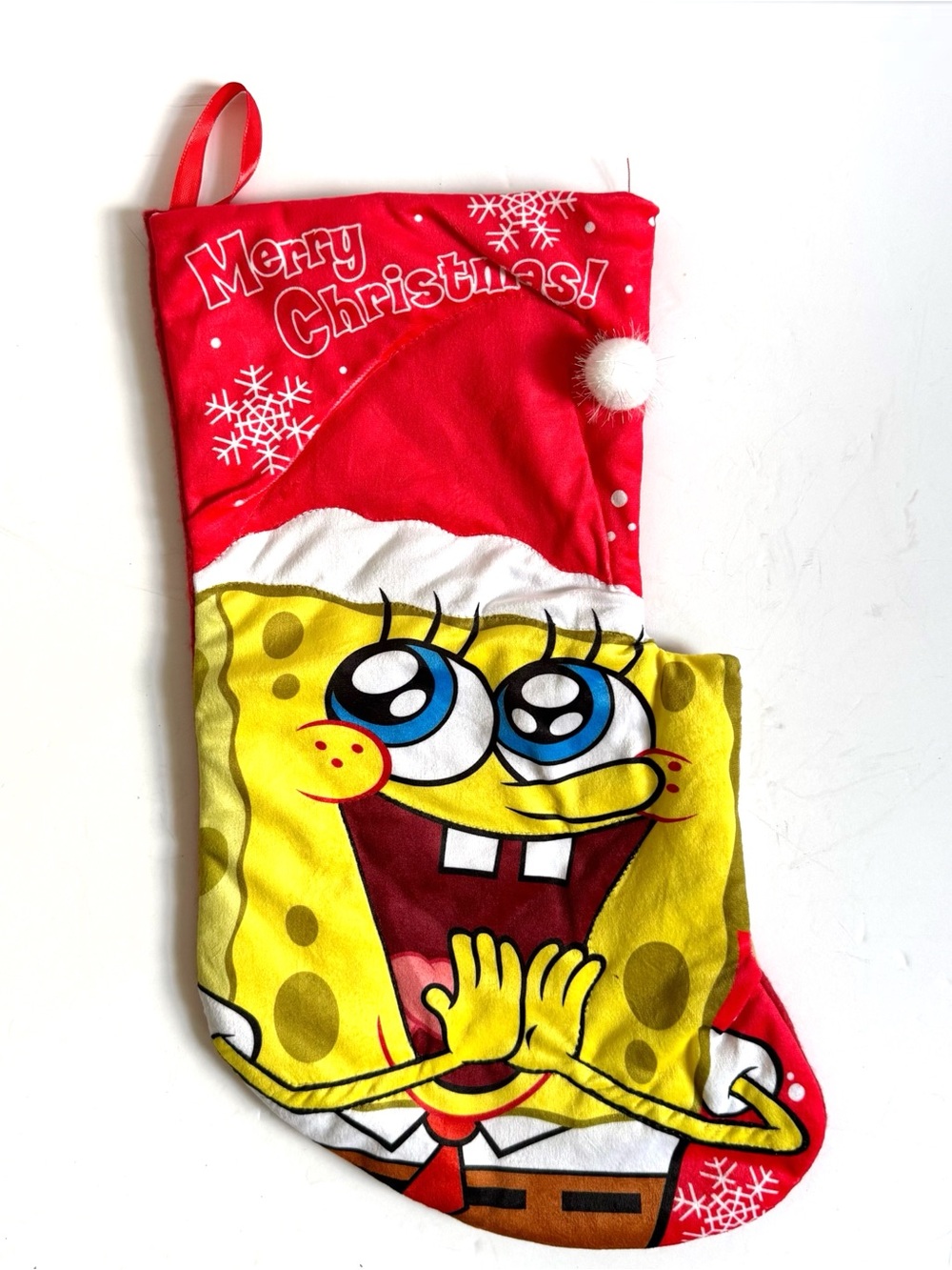 Kurt Adler Nickelodeon SpongeBob SquarePants Merry Christmas Stocking
